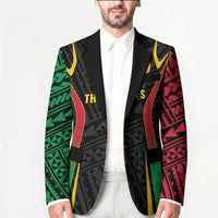 Custom Oceania Football Vanuatu Blazer Polynesian Tribal Pattern