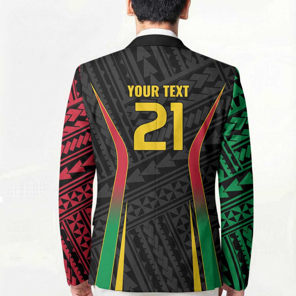 Custom Oceania Football Vanuatu Blazer Polynesian Tribal Pattern