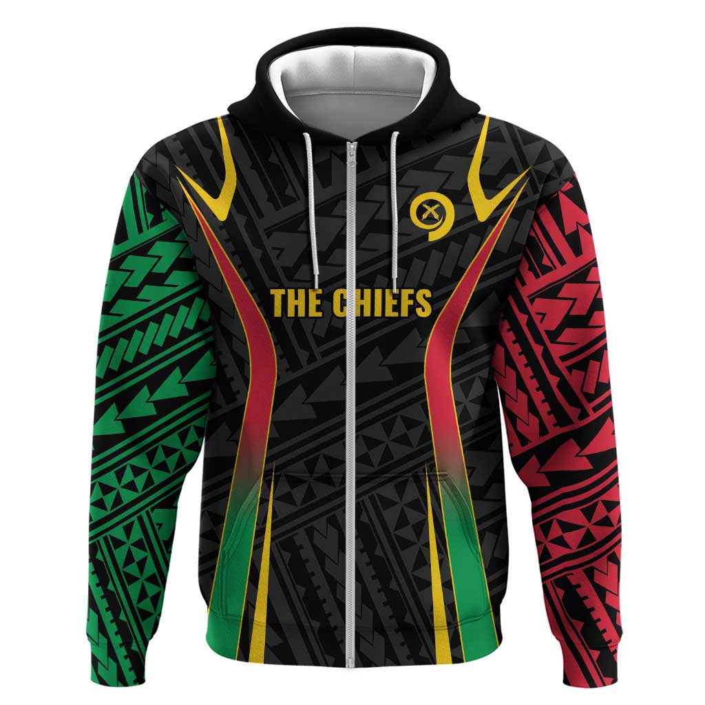 Custom Oceania Football Vanuatu Hoodie Polynesian Tribal Pattern