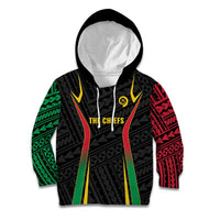 Custom Oceania Football Vanuatu Kid Hoodie Polynesian Tribal Pattern
