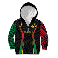 Custom Oceania Football Vanuatu Kid Hoodie Polynesian Tribal Pattern