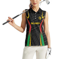 Custom Oceania Football Vanuatu Women Sleeveless Polo Shirt Polynesian Tribal Pattern