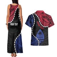 Personalized Guam 80th Anniversary Liberation Day Couples Matching Tank Maxi Dress and Hawaiian Shirt Tano I Man Chamoru Since 1944