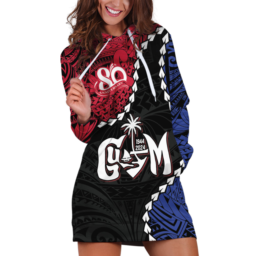 Personalized Guam 80th Anniversary Liberation Day Hoodie Dress Tano I Man Chamoru Since 1944