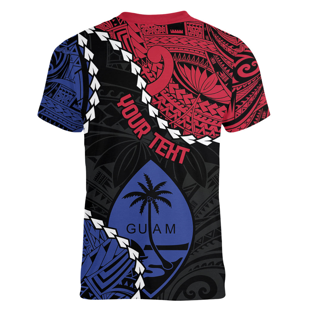 Personalized Guam 80th Anniversary Liberation Day Women V-Neck T-Shirt Tano I Man Chamoru Since 1944