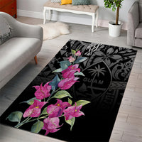 Guahan Puti Tai Nobiu Area Rug Guam Bougainvillea Flower Art
