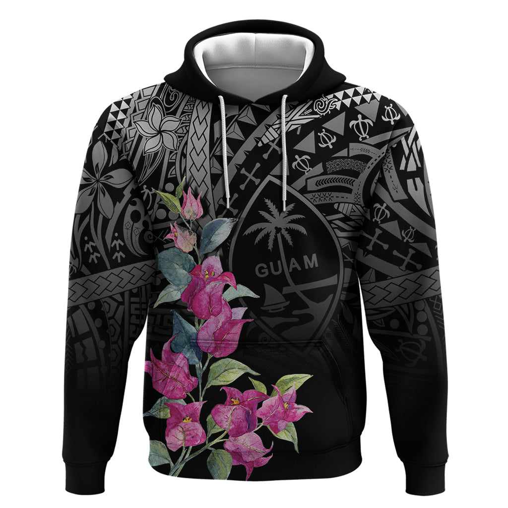 Guahan Puti Tai Nobiu Hoodie Guam Bougainvillea Flower Art