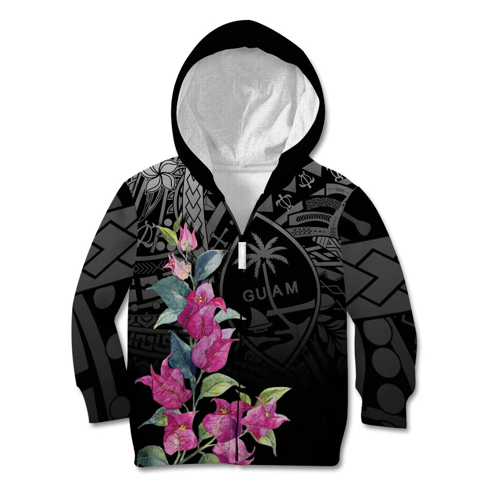 Guahan Puti Tai Nobiu Kid Hoodie Guam Bougainvillea Flower Art