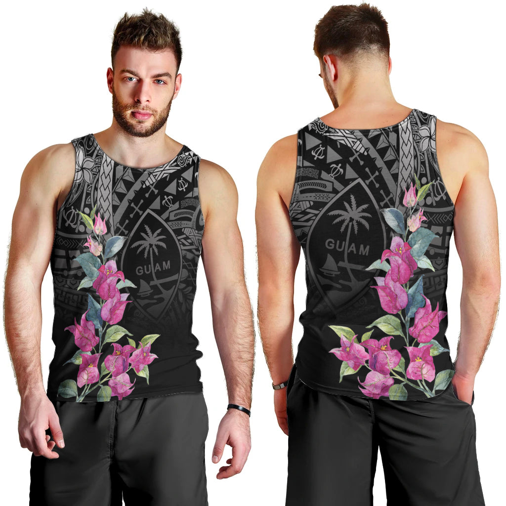 Guahan Puti Tai Nobiu Men Tank Top Guam Bougainvillea Flower Art