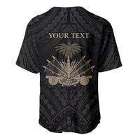 Personalized Haiti First Black Republic Baseball Jersey Negre Marron With Map And Flag LT9 - Polynesian Pride