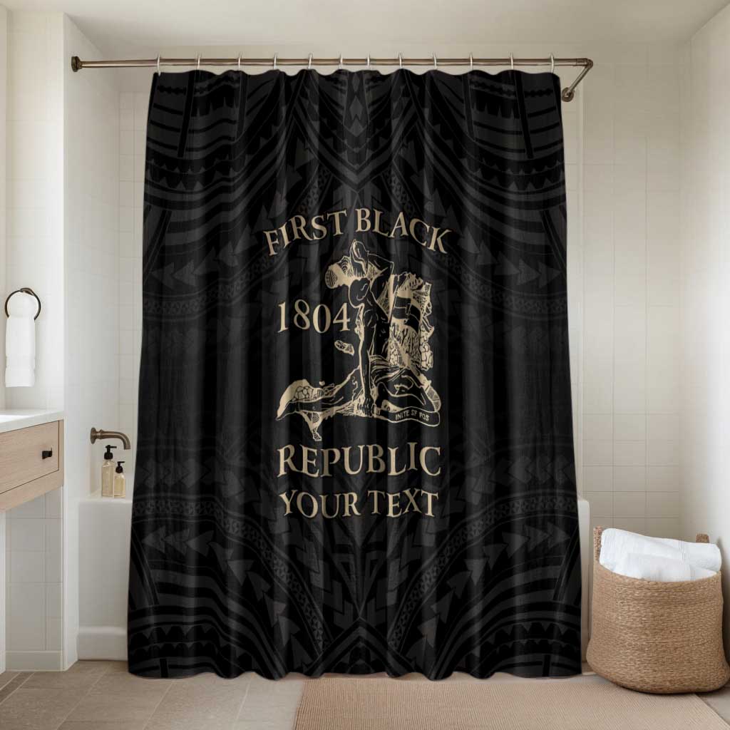 Personalized Haiti First Black Republic Bathroom Set Negre Marron With Map And Flag - Polynesian Pride
