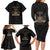 Personalized Haiti First Black Republic Family Matching Long Sleeve Bodycon Dress and Hawaiian Shirt Negre Marron With Map And Flag