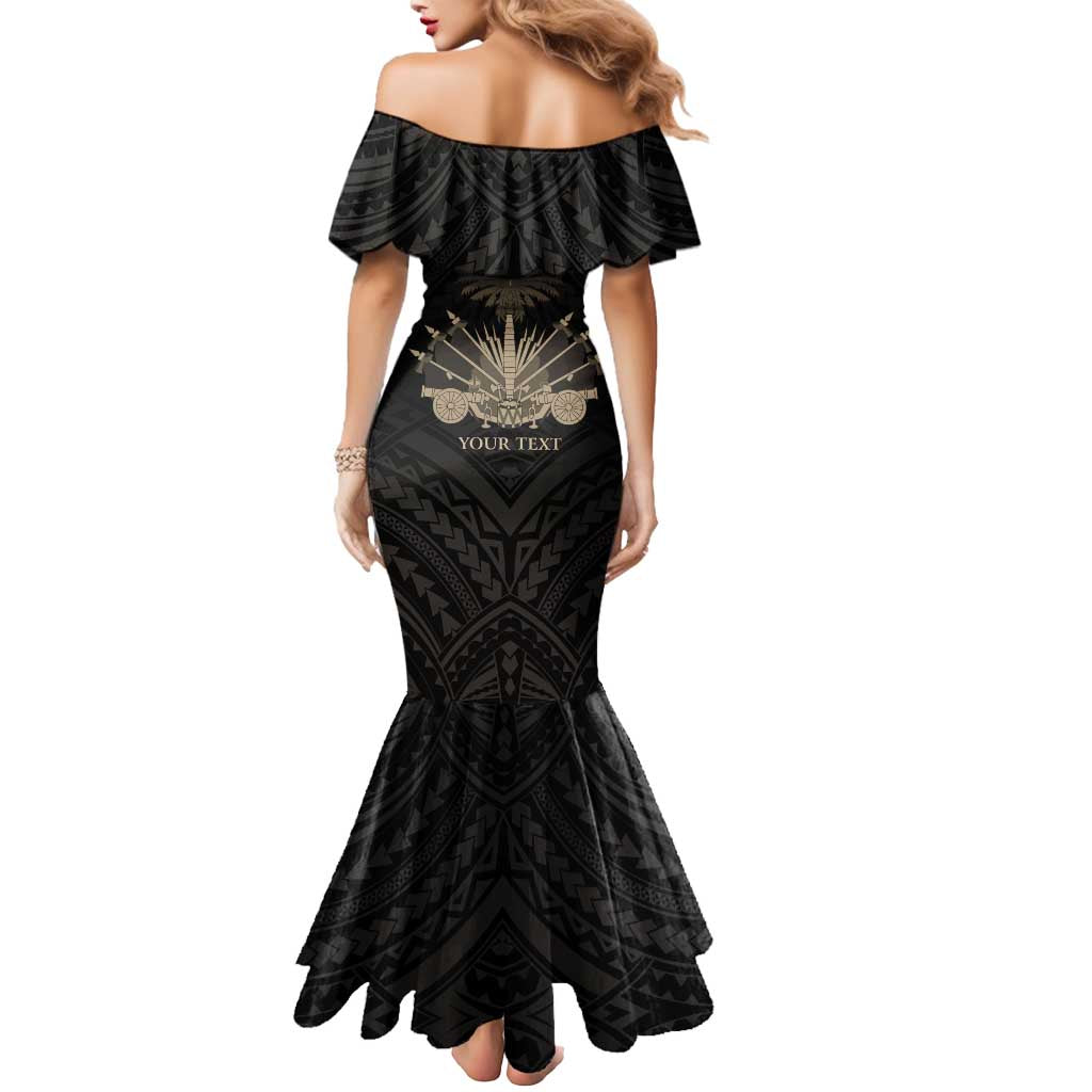 Personalized Haiti First Black Republic Mermaid Dress Negre Marron With Map And Flag