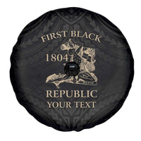 Personalized Haiti First Black Republic Spare Tire Cover Negre Marron With Map And Flag