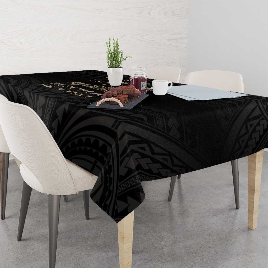 Personalized Haiti First Black Republic Tablecloth Negre Marron With Map And Flag