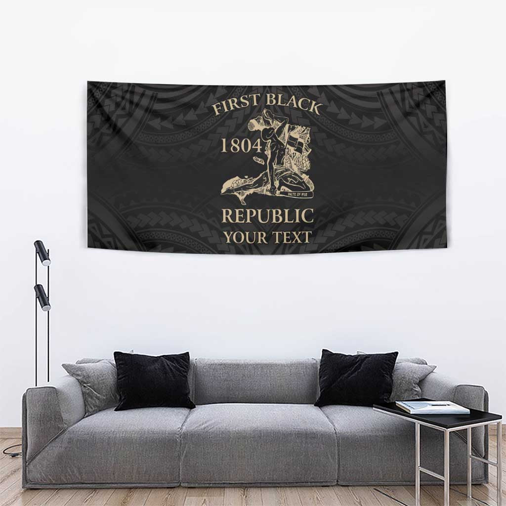 Personalized Haiti First Black Republic Tapestry Negre Marron With Map And Flag