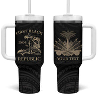 Personalized Haiti First Black Republic Tumbler With Handle Negre Marron With Map And Flag