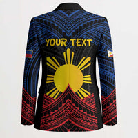 Personalized Philippines Blazer Polynesian Tribal Tattoo with Filipino Flag Motif - Polynesian Pride