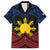 Personalized Philippines Family Matching Long Sleeve Bodycon Dress and Hawaiian Shirt Polynesian Tribal Tattoo with Filipino Flag Motif