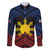 Personalized Philippines Family Matching Off The Shoulder Long Sleeve Dress and Hawaiian Shirt Polynesian Tribal Tattoo with Filipino Flag Motif