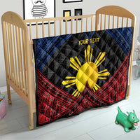 Personalized Philippines Quilt Polynesian Tribal Tattoo with Filipino Flag Motif