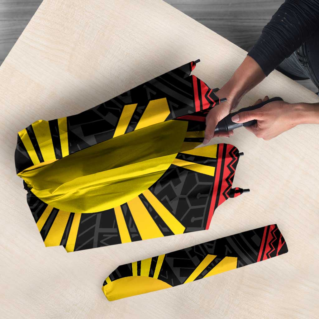 Personalized Philippines Umbrella Polynesian Tribal Tattoo with Filipino Flag Motif - Polynesian Pride