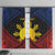 Personalized Philippines Window Curtain Polynesian Tribal Tattoo with Filipino Flag Motif