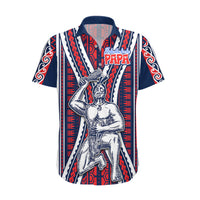 Aotearoa Father's Day Gift For Dad Hawaiian Shirt Aroha Ahau Ki A Koe Papa - Maori Style Pattern LT9 Red - Polynesian Pride