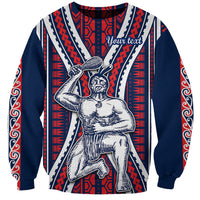 Personalised Aotearoa Father's Day Gift For Dad Sweatshirt Aroha Ahau Ki A Koe Papa - Maori Style Pattern LT9 Unisex Red - Polynesian Pride