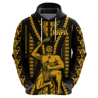 Aotearoa Fathers Day Gift For Dad Hoodie Aroha Ahau Ki A Koe Papa Gold Maori Style Pattern LT9 - Polynesian Pride