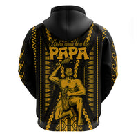 Custom Aotearoa Fathers Day Gift For Dad Hoodie Aroha Ahau Ki A Koe Papa Gold Maori Style Pattern LT9 - Polynesian Pride