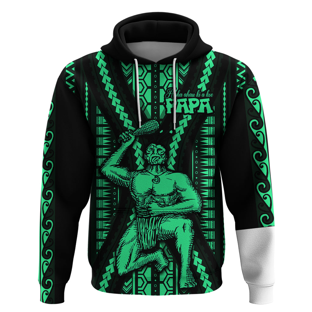 Maori Fathers Day New Zealand Hoodie Aroha Ahau Ki A Koe Papa Green LT9 Green - Polynesian Pride