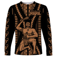 Maori Fathers Day New Zealand Long Sleeve Shirt Aroha Ahau Ki A Koe Papa - Nude LT9 Unisex Nude - Polynesian Pride