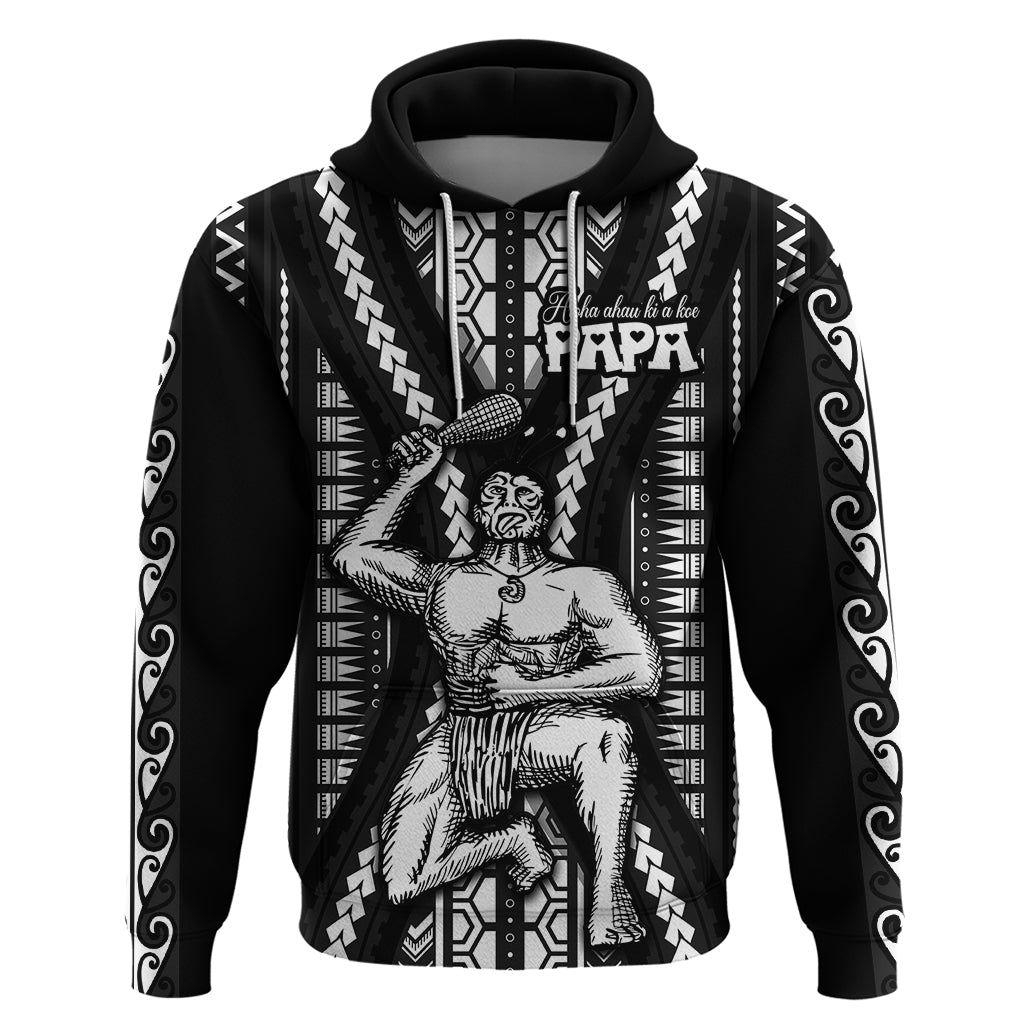 Maori Fathers Day New Zealand Hoodie Aroha Ahau Ki A Koe Papa Black LT9 Black - Polynesian Pride