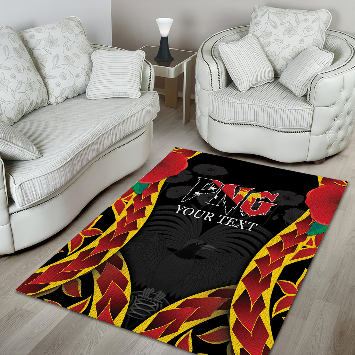 Personalised Papua New Guinea Remembrance Day Area Rug
