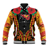 Personalised Papua New Guinea Remembrance Day Baseball Jacket