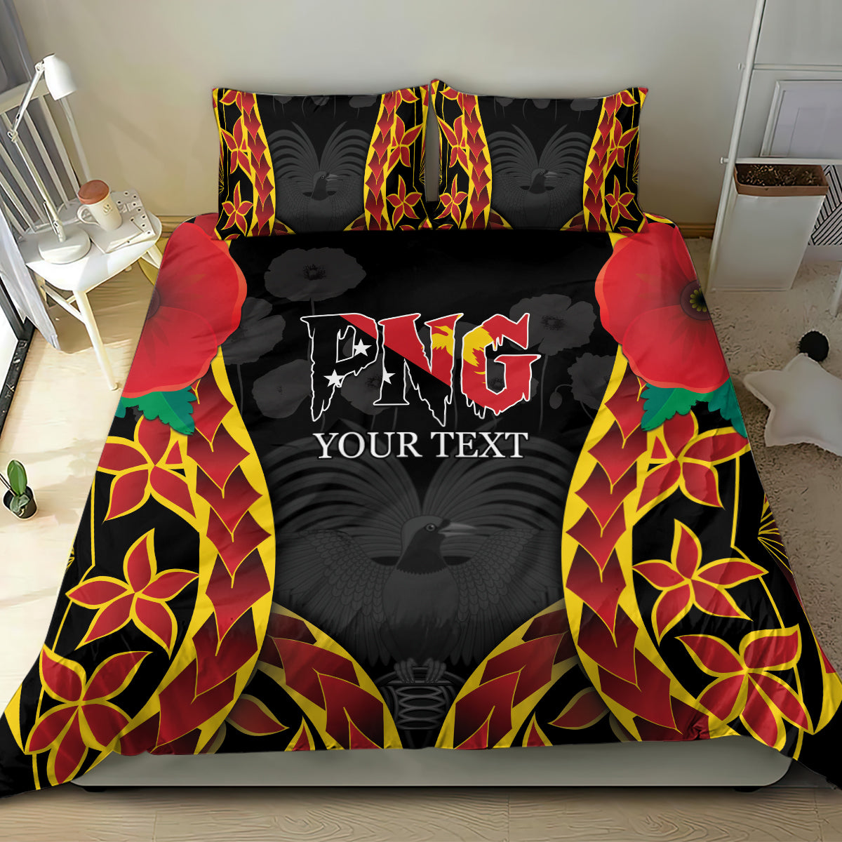 Personalised Papua New Guinea Remembrance Day Bedding Set