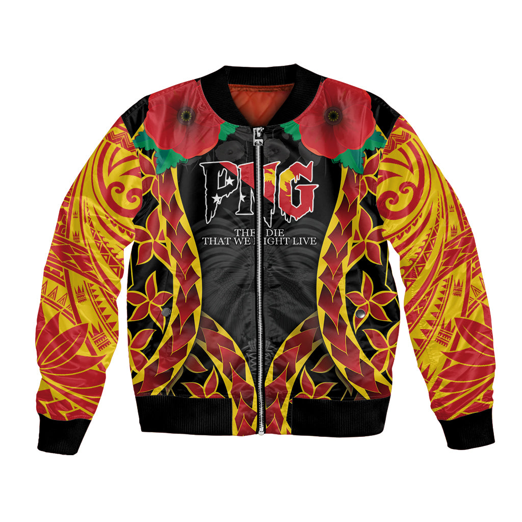 Personalised Papua New Guinea Remembrance Day Bomber Jacket