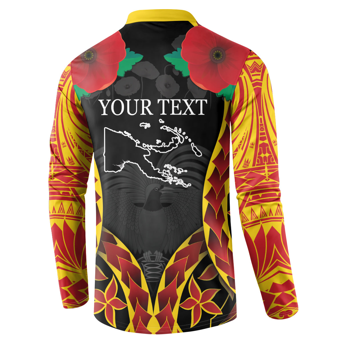 Personalised Papua New Guinea Remembrance Day Button Sweatshirt