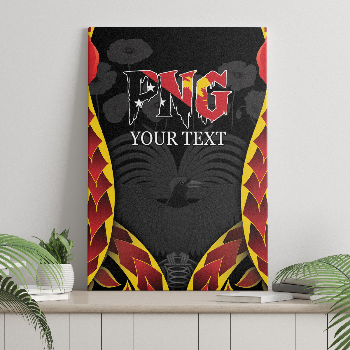 Personalised Papua New Guinea Remembrance Day Canvas Wall Art