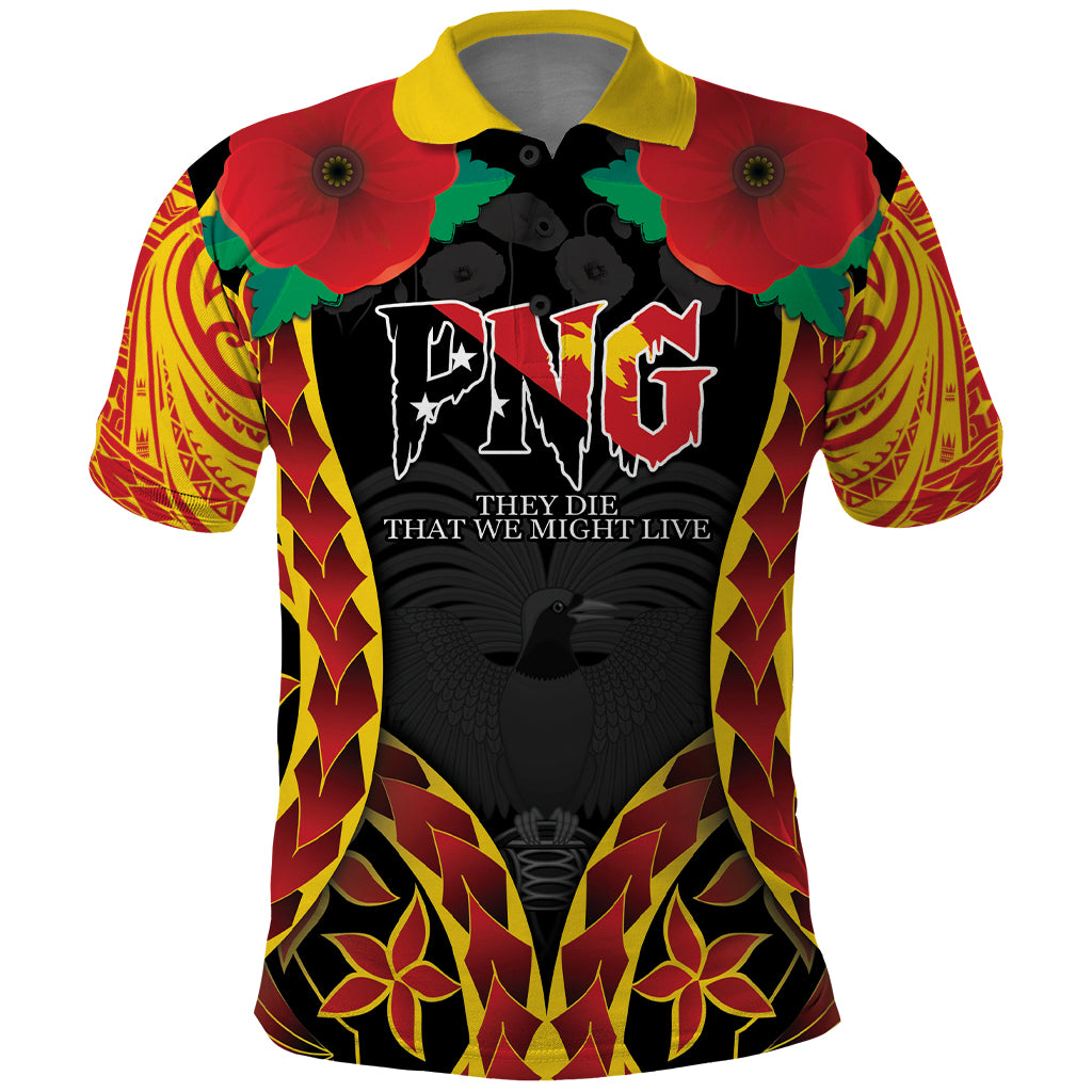 Personalised Papua New Guinea Remembrance Day Polo Shirt