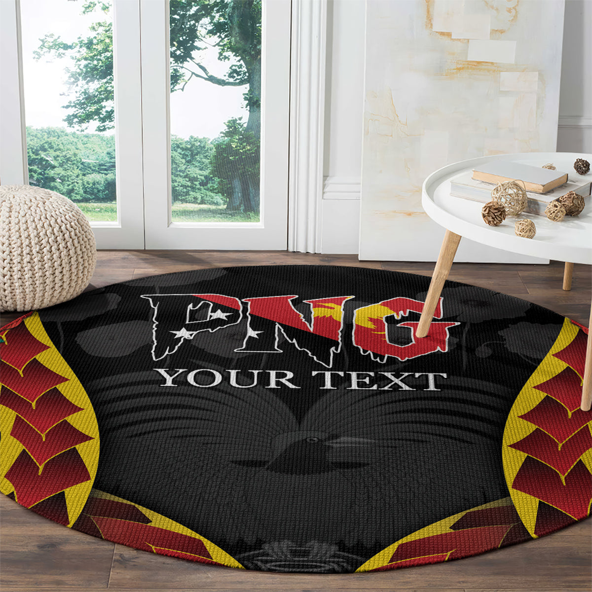 Personalised Papua New Guinea Remembrance Day Round Carpet