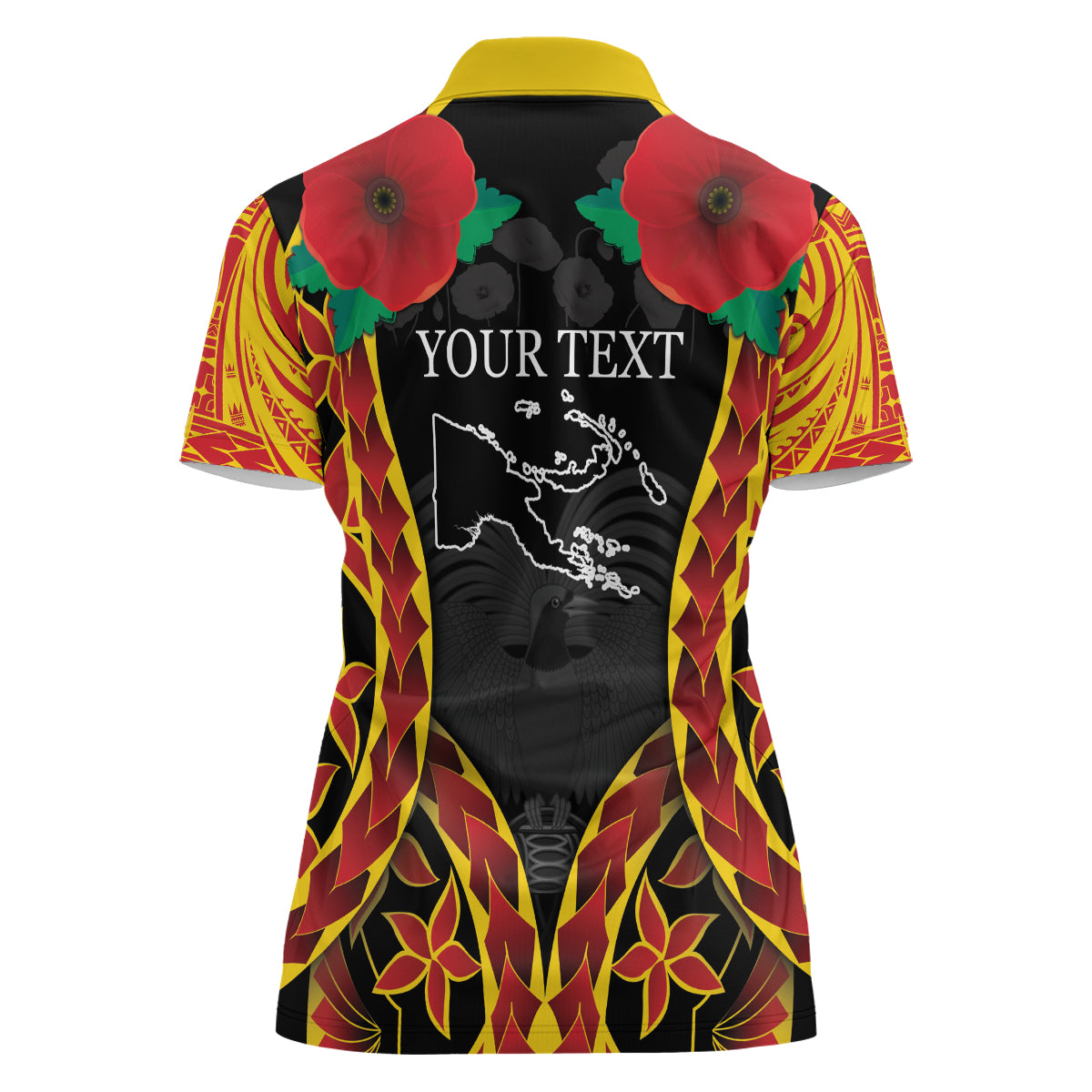 Personalised Papua New Guinea Remembrance Day Women Polo Shirt