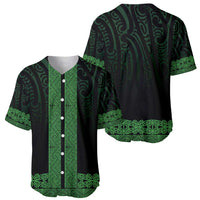 New Zealand Maori Kowhaiwhai Baseball Jersey Kakariki Maui and Mangopare LT9 - Polynesian Pride