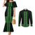 New Zealand Maori Kowhaiwhai Couples Matching Mermaid Dress and Long Sleeve Button Shirt Kakariki Maui and Mangopare
