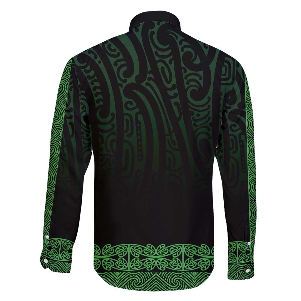 New Zealand Maori Kowhaiwhai Family Matching Off Shoulder Short Dress and Hawaiian Shirt Kakariki Maui and Mangopare LT9 - Polynesian Pride