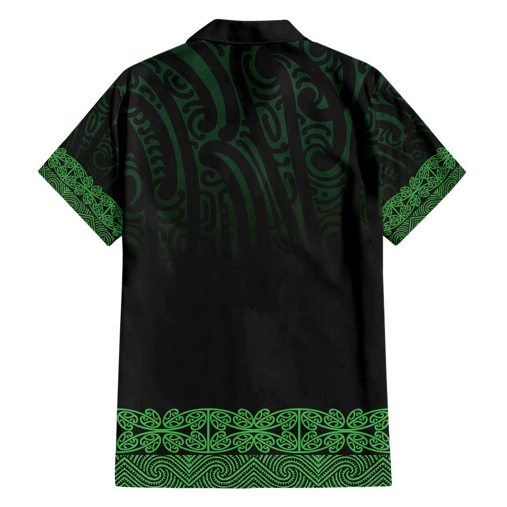 New Zealand Maori Kowhaiwhai Family Matching Short Sleeve Bodycon Dress and Hawaiian Shirt Kakariki Maui and Mangopare LT9 - Polynesian Pride