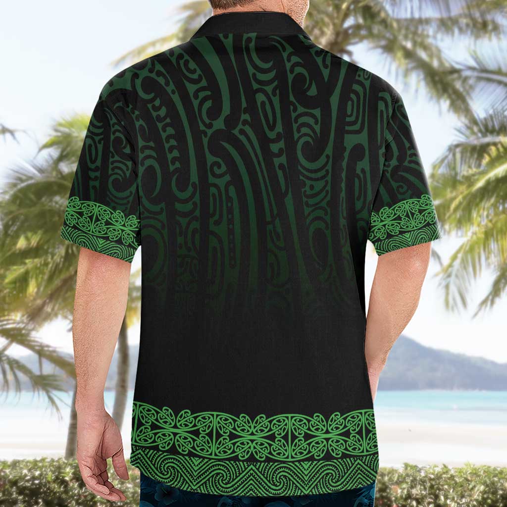 New Zealand Maori Kowhaiwhai Hawaiian Shirt Kakariki Maui and Mangopare