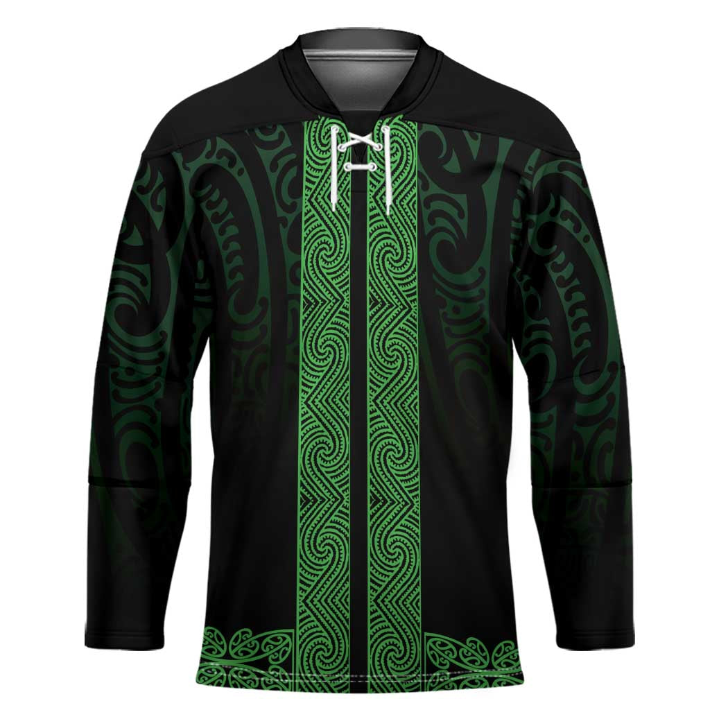 New Zealand Maori Kowhaiwhai Hockey Jersey Kakariki Maui and Mangopare - Polynesian Pride