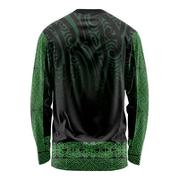 New Zealand Maori Kowhaiwhai Long Sleeve Shirt Kakariki Maui and Mangopare LT9 - Polynesian Pride